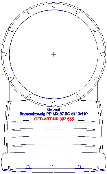 GE Silent-Pro Bogenabzweig 87,5Gr d110/110_393.555.14.1_G
