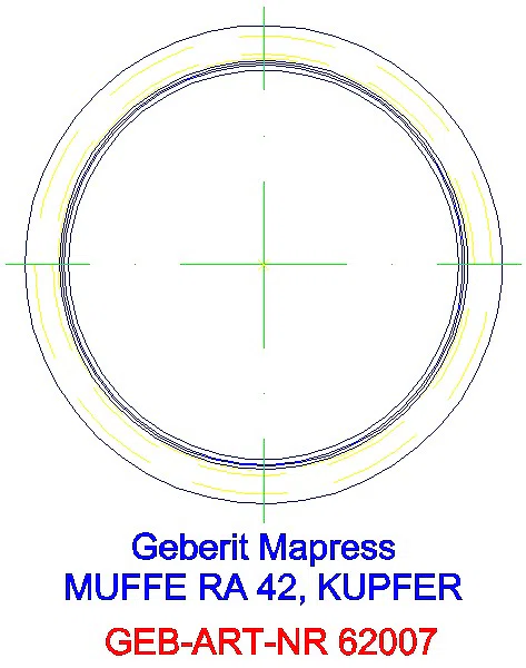 GE Mapress Kupfer Muffe d42_62007_L