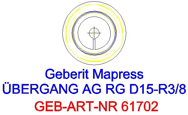GE Mapress Kupfer Übergang mit AG Rg d15-R3/8_61702_L