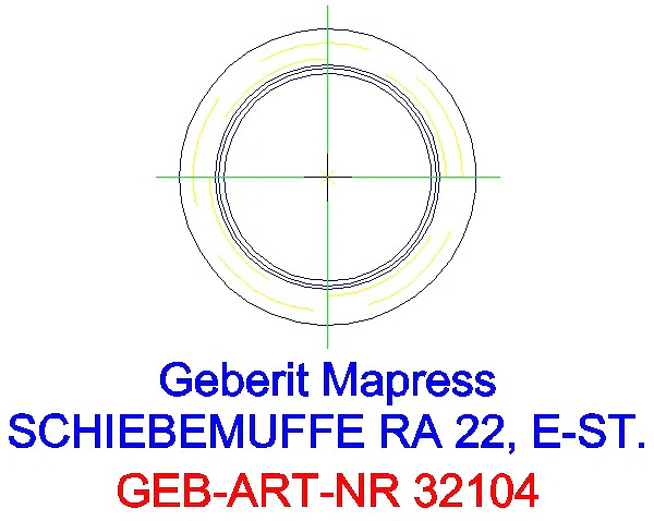 GE Mapress Edelstahl Schiebemuffe d22_32104_L