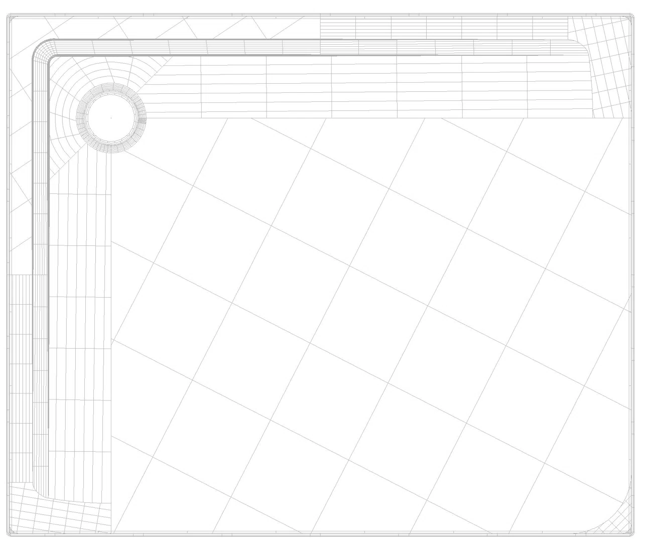 KALDEWEI SUPERPLAN Duschfläche, 1000x1200x32 mm, Modell-Nr: 1859-1