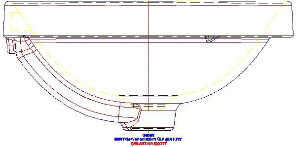 VariForm Einbauwaschtisch, oval 55x40cm, o. Hl, m. Ül., KeraTect_500.717.00.2_L