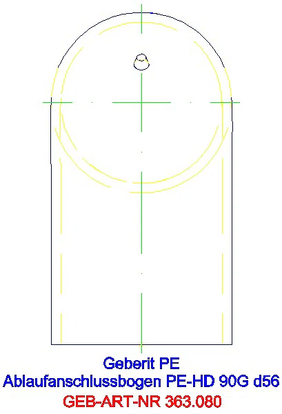GE PE Anschlussbogen 90Gr für Manschette d56/di50_363.080.16.1_L