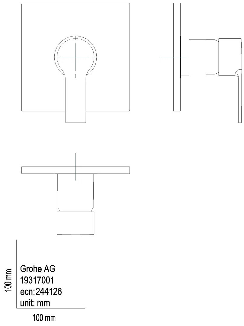 GROHE EH-Brausebatterie Allure 19317_1 FMS für Rapido SmartBox satin graphite