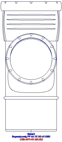 GE Silent-Pro Bogenabzweig 87,5Gr d110/90_393.552.14.1_A