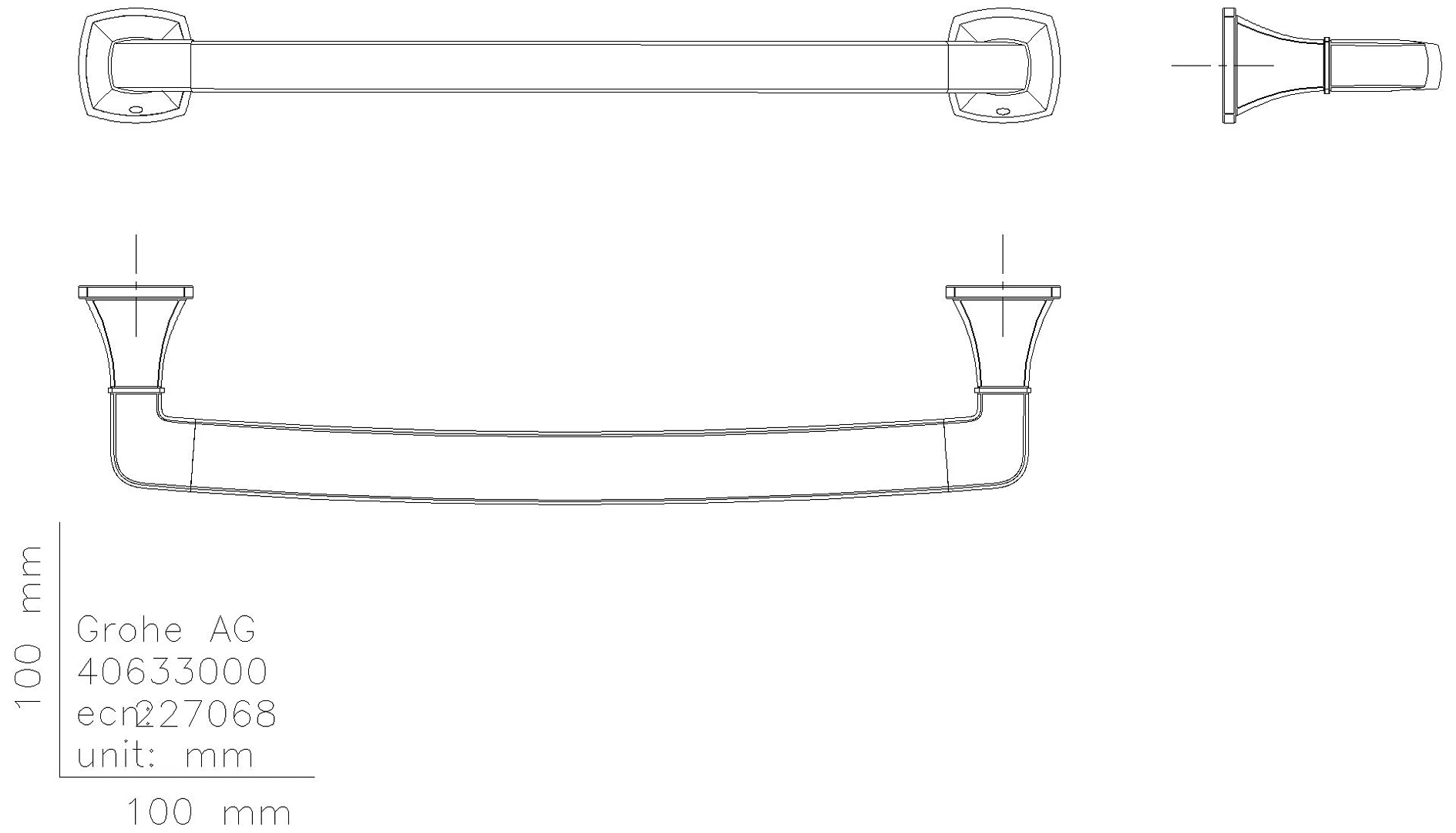 GROHE Wannengriff Grandera 40960 chrom