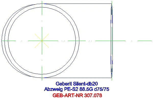 GE Silent-db20 Abzweig 88,5Gr d75/75_307.078.14.1_G