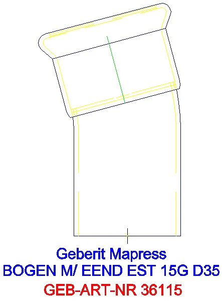 GE Mapress Edelstahl Bogen 15Gr d35 mit Einschubende_36115_A
