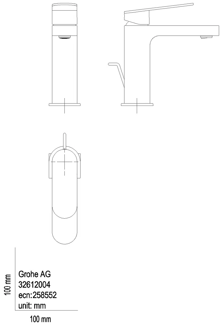 GROHE EH-WT-Batterie Plus 32612_4 S-Size Zugstangen-Ablaufgarnitur chrom