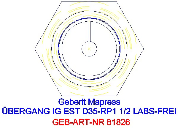 GE Mapress Edelstahl Übergang mit IG (LABS-frei) d35-Rp1 1/2_81826_L