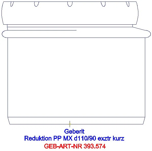 GE Silent-Pro Reduktion exzentrisch d110/90_393.574.14.1_L