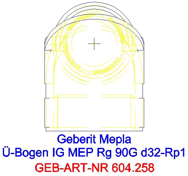 GE Mepla Übergangsbogen 90Gr mit IG Rg d32-Rp1_604.258.00.5_G
