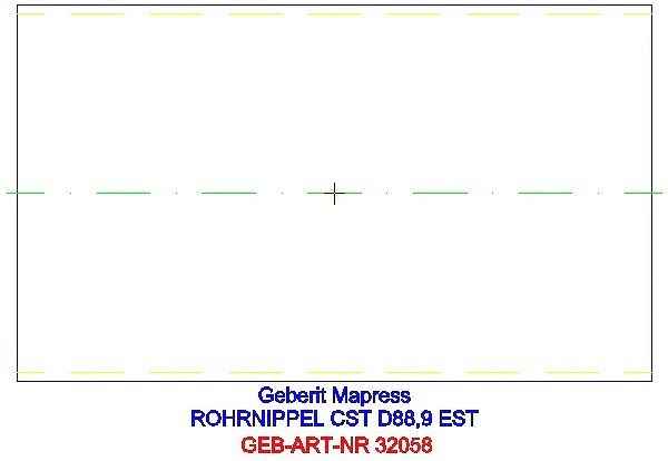 GE Mapress Edelstahl Rohrnippel d88,9_32058_L