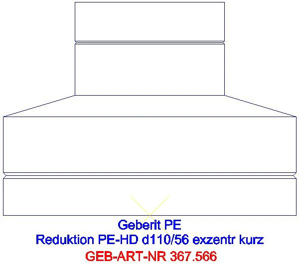 GE PE Reduktion exzentrisch kurz d110/56_367.566.16.1_L