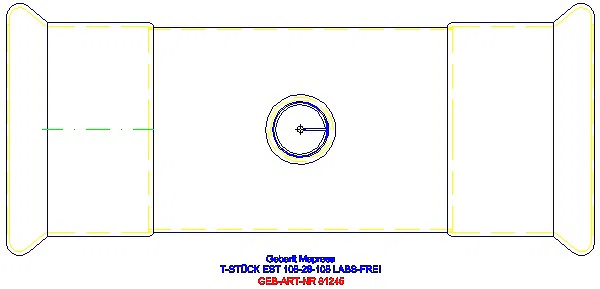 GE Mapress Edelstahl T-Stück reduziert (LABS-frei) d108-28-108_81245_G