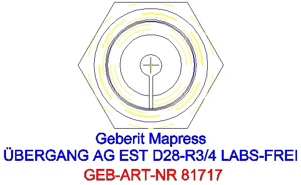 GE Mapress Edelstahl Übergang mit AG (LABS-frei) d28-R3/4_81717_L