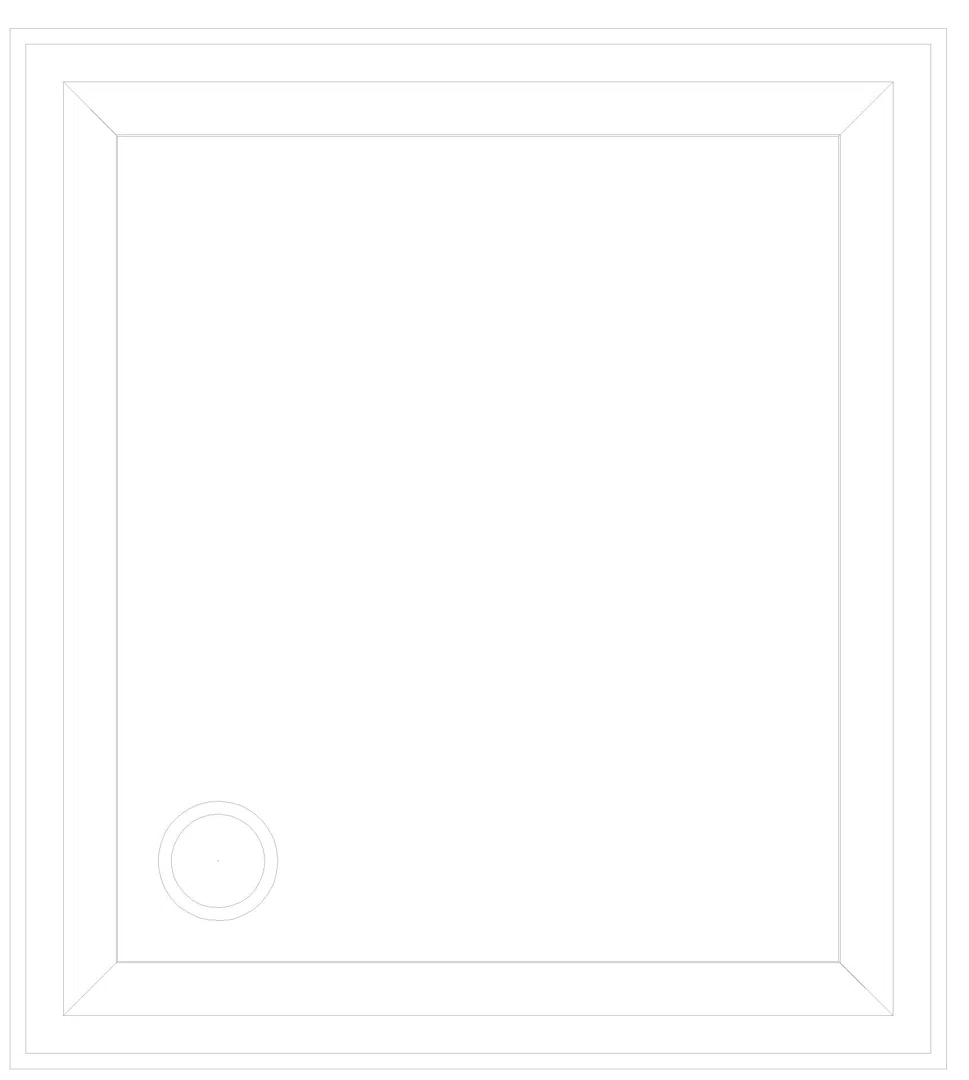 KALDEWEI DUSCHPLAN MIT WANNENTRÄGER Duschfläche, 900x1000x32 mm, Modell-Nr: 418-2