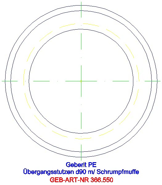 GE PE Übergangsstutzen mit Schrumpfmuffe d90/di110_366.550.16.1_G