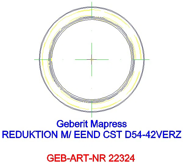 GE Mapress C-Stahl Reduktion mit Einschubende d54-42 verzinkt_22324_A