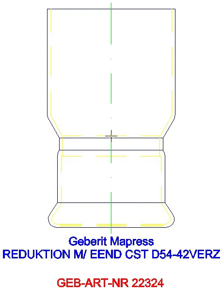 GE Mapress C-Stahl Reduktion mit Einschubende d54-42 verzinkt_22324_G