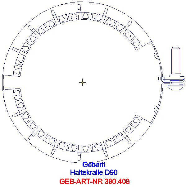GE Silent-PP Haltekralle d90_390.408.14.1_L