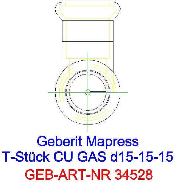 GE Mapress Kupfer T-Stück egal (Gas) d15-15-15_34528_L