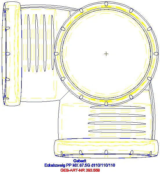 GE Silent-Pro Eckabzweig 87,5Gr d110/110/110_393.559.14.1_G