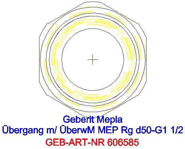 GE Mepla Übergang mit Überwurfmutter Rg d50-G1 1/2_606.585.00.5_L