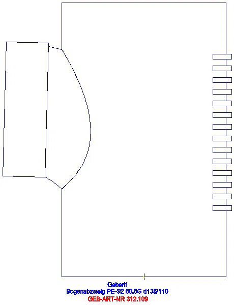 GE Silent-db20 Bogenabzweig 88,5Gr d135/110_312.109.14.1_L