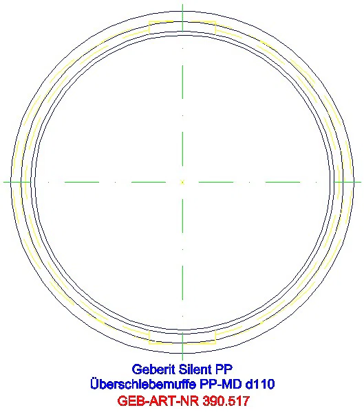 GE Silent-PP Überschiebemuffe d110_390.517.14.1_G
