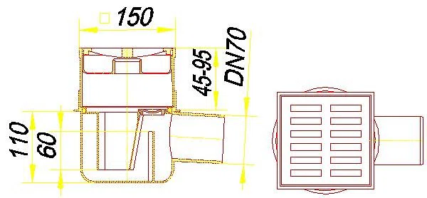 DALLMER Kellerablauf 57 AK, DN 70