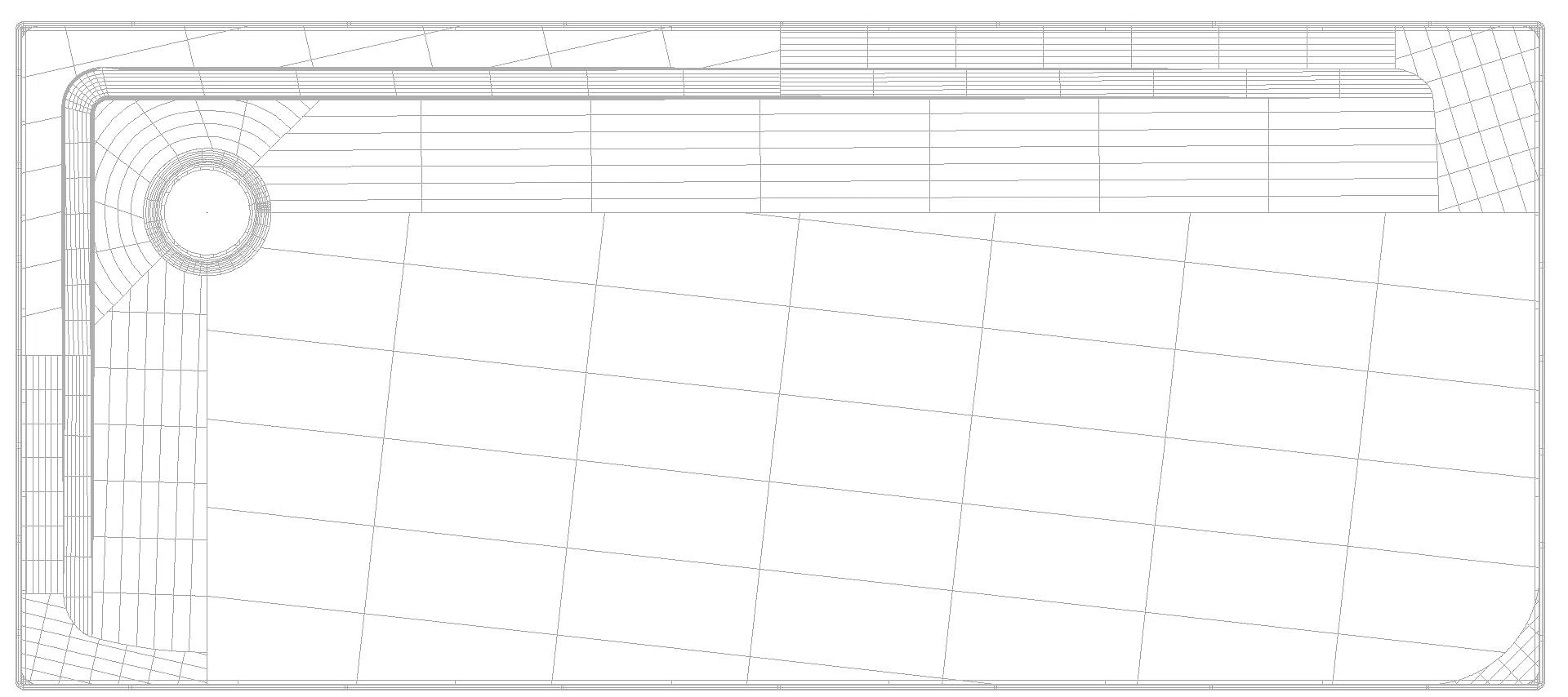 KALDEWEI SUPERPLAN Duschfläche, 700x1600x32 mm, Modell-Nr: 1828-1