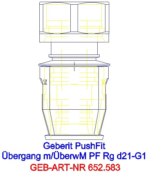 GE PushFit Übergang mit Überwurfmutter Rg d25-G1_652.583.00.1_G