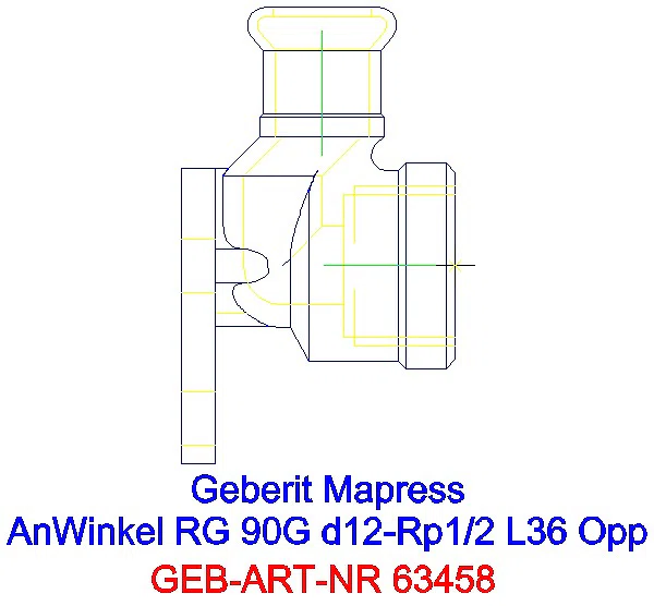 GE Mapress Kupfer Anschlusswinkel 90Gr Rg d12-Rp1/2 L:3,6cm_63458_L