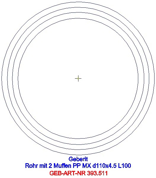 GE Silent-Pro Rohr mit 2 Muffen d110mm L100cm_393.511.14.1_A