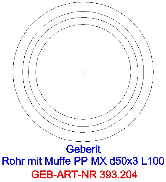 GE Silent-Pro Rohr mit Muffe d50mm L100cm_393.204.14.1_A