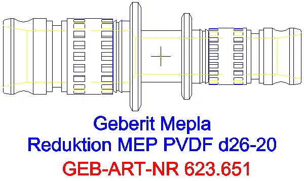 GE Mepla Reduktion PVDF d26-20_623.651.00.5_A