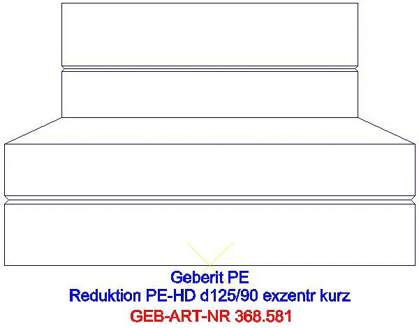 GE PE Reduktion exzentrisch kurz d125/90_368.581.16.1_L