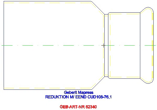 GE Mapress Kupfer Reduktion mit Einschubende d108-76,1_62340_L