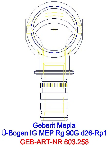 GE Mepla Übergangsbogen 90Gr mit IG Rg d26-Rp1_603.258.00.5_A