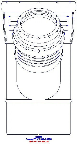 GE Silent-Pro Abzweig 45Gr d160/90_393.734.14.1_A