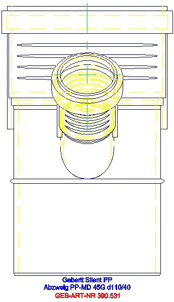 GE Silent-PP Abzweig 45Gr d110/40_390.531.14.1_L