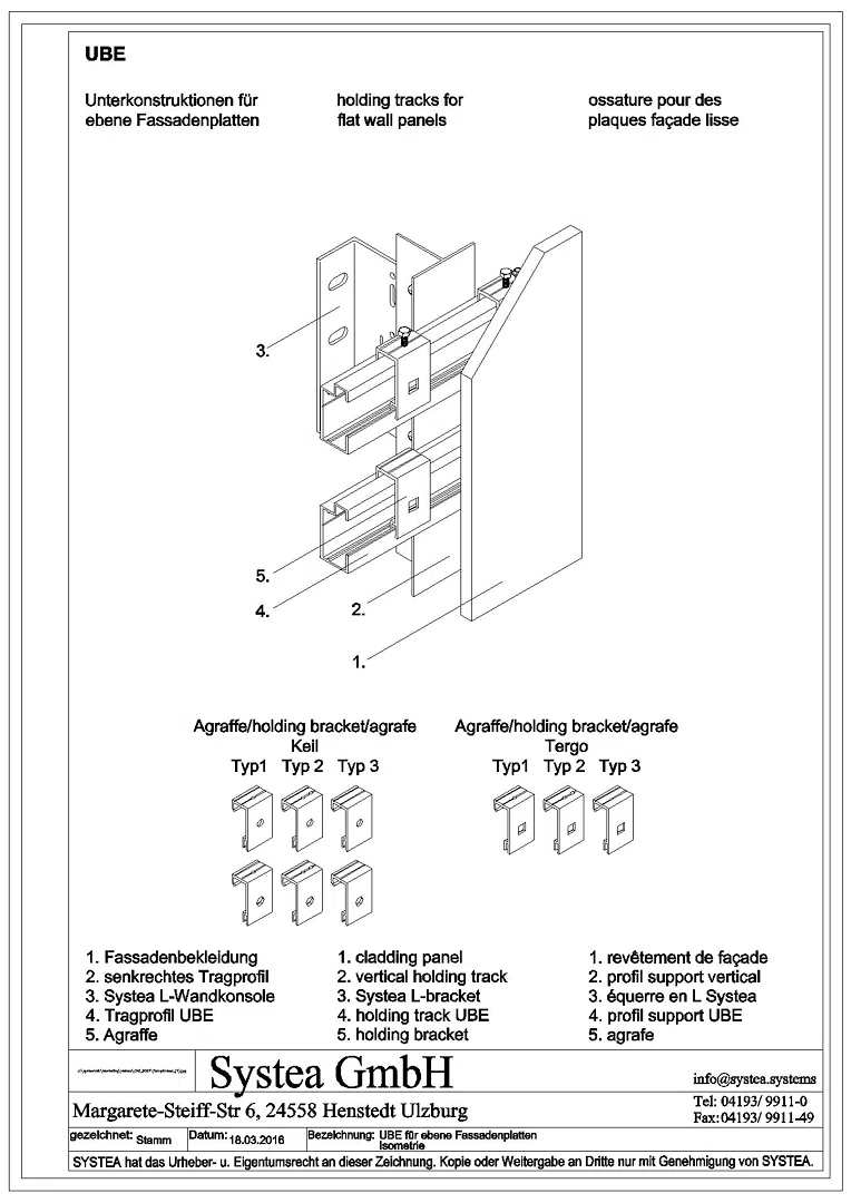 12_UBE für ebene Fassadenplatten