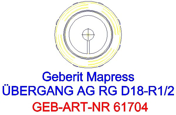 GE Mapress Kupfer Übergang mit AG Rg d18-R1/2_61704_L