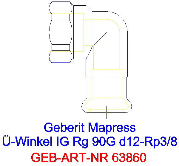 GE Mapress Kupfer Übergangswinkel 90Gr mit IG Rg d12-Rp3/8_63860_A