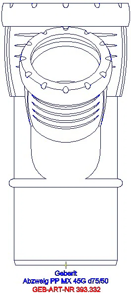 GE Silent-Pro Abzweig 45Gr d75/50_393.332.14.1_A