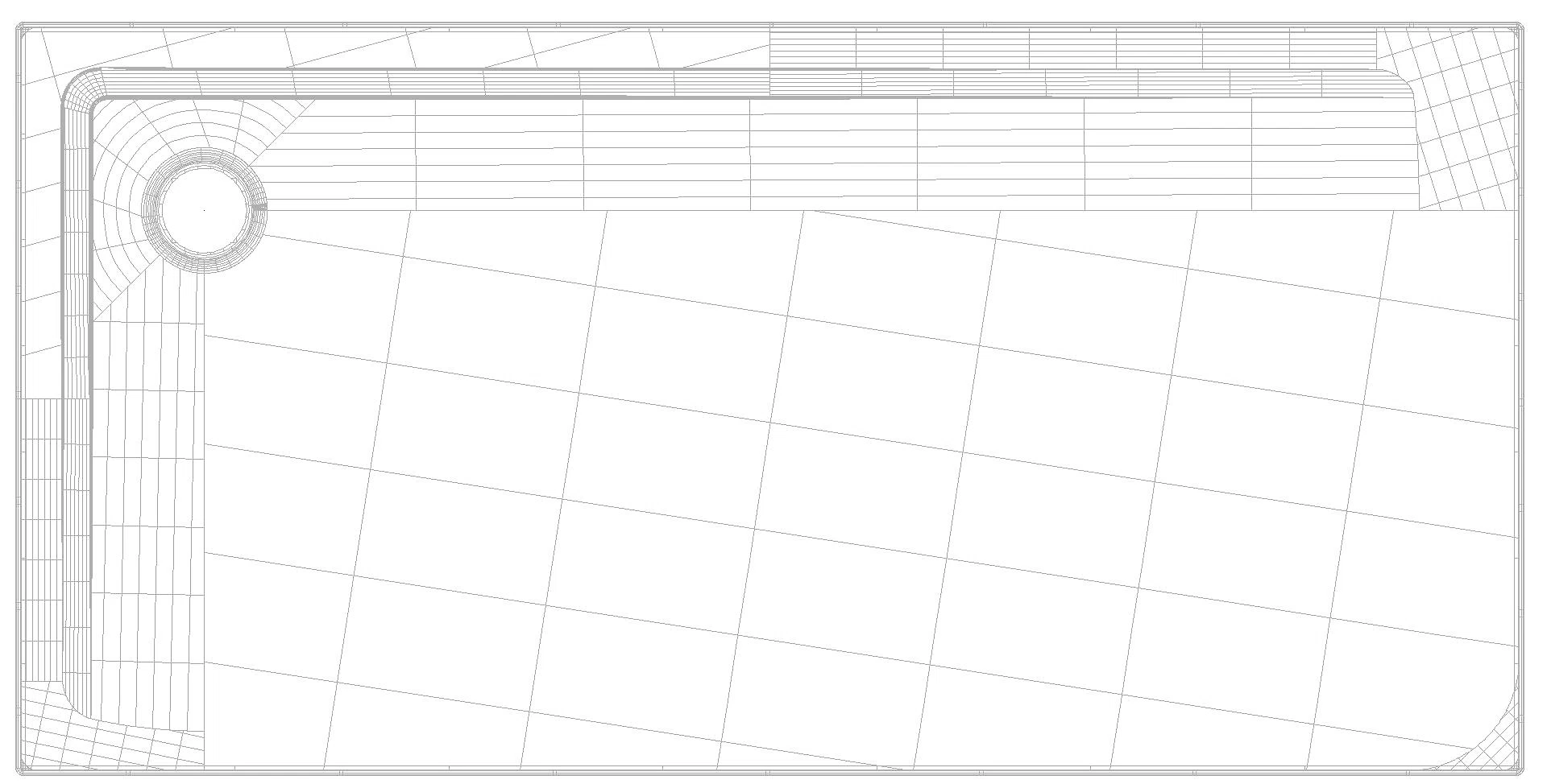 KALDEWEI SUPERPLAN Duschfläche, 800x1600x32 mm, Modell-Nr: 1845-1