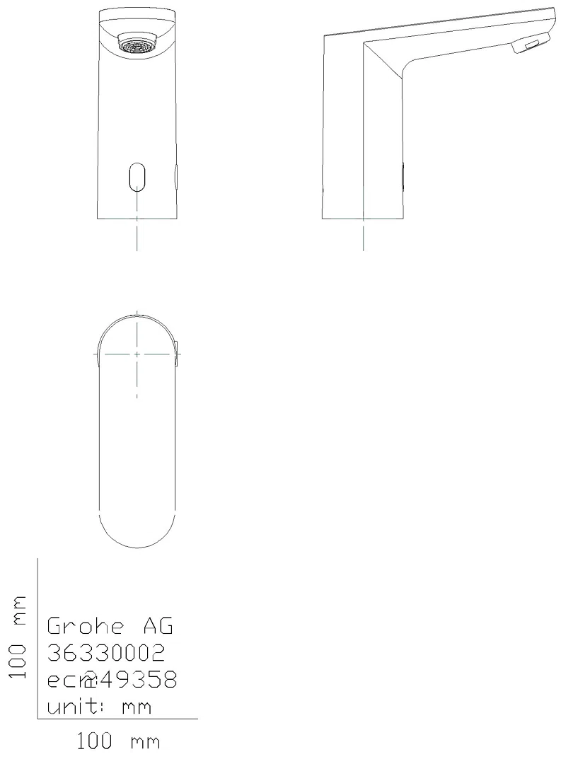 GROHE WT-IR-Elektronik Eurosmart CE 36330_2 M-Size verd. Mischung 6V chrom