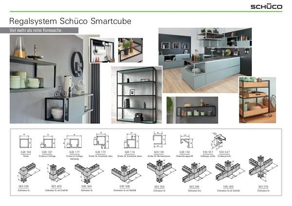 Regalsystem Schüco Interior Smartcube
