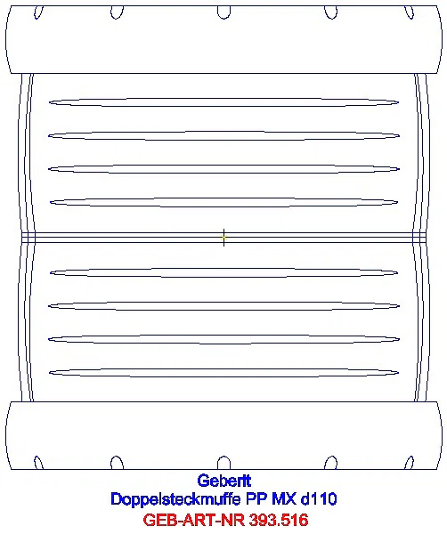 GE Silent-Pro Doppelsteckmuffe d110mm_393.516.14.1_A